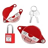 Mocturnity Absperrvorrichtung für Klappventil und Sicherheitsschloss, zum Verriegeln von Tankventilgriffen für den Garten, 1 A 2-1/2