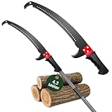 Teleskop-Astsäge 3 m / 4,3 m – ausziehbare Baumsäge mit Edelstahlklinge, leichte & tragbare Teleskopsäge zum Schneiden von Ästen im Garten, Obstbäumen & Forstarbeiten (4.3m)