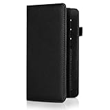 CoBak Premium-Scheckbuchhülle aus Leder – RFID-Blockierung, klassisches Design, schlank und langlebig – perfekt für persönliche und geschäftliche Schecks, Schwarz (Grain Black), Deluxe, Deluxe