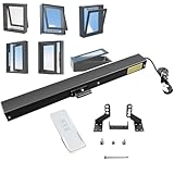 Elektrischer Fensteröffner-Stellantrieb, 24-V-Kettenmechanismus für Dachfenster & Gewächshaus, Hub 300-700 mm, inklusive Regensensor & Fernbedienung
