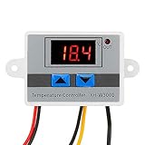 Digitaler Thermostat, 220V , Temperaturregler, Steuerung von Kühlung und Heizung Thermostatschalter mit Fühler, –50 °C bis 110 ℃