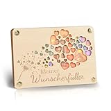 Frexpor Geldgeschenk Holz Grußkarte im Kleinforma, originelle Geld Geschenke Verpackung für Geburtstag, Hochzeit, Jugendweihe, Reise, Konfirmation- ideen Geschenke für Männer und Frauen(Holzfarbe)