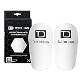 TAPEDESIGN® - Performance Shinguards 2.0 - Schienbeinschoner Fußball Herren, Damen & Kinder Weiß - Shin Pads für Fussball-Stutzen individuell anpassbar, zum Einstecken - Schienbein-Schützer rutschfest