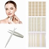 SEGMINISMART Schlupflider Stripes, Schlupflider Tapes, Augenlid Stripes, Augenlidklebeband, Double-Sided Eyelid Tapes, Unsichtbares Doppelte Augenlid Stripes, mit Gabelstangen Pinzette (360 Stück)