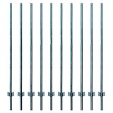 ARIFARO Zaunpfosten 152cm Robuste Metallpfosten, Packung mit 10, Kein Graben Garten U-Pfosten für Drahtzaun Stahlpfosten für Hof, Outdoor-Draht