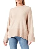 JJXX Jack&Jones Damen JXOLLIE Diverse Oversize Crew Knit Strickpullover, Peyote/Detail:/Limeade Neck Piping, M