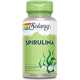 Solaray - Spirulina 410mg - 100 Vegane Kapseln nicht Tabletten - Hochdosiert Spirulina-Algen - Natürlich reich an Proteinen, Vitaminen & Mineralien - Ohne Zusätze & Laborgeprüft