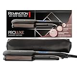 Remington Glätteisen [extra breite Keramikstylingplatten 110 x 50mm] Proluxe (OPTIheat Technologie, Pro+Einstellung für schonendes Styling, digitales Display, schnellaufheizend) Haarglätter S9150B
