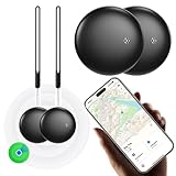 2 Stück Schlüsselfinder Air Smart Tracker Tag - Objektfinder, Kompatibel mit der App Wo ist? (nur iOS 14.5+), Weltweiter Tracking, Austauschbarer Akku, Tracker für Schlüssel/Koffer/Taschen