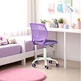 FurnitureR Schreibtischstuhl Kinder Drehstuhl Höhenverstellbar Drehbar 360 Grad Stuhl mit Lehne Stoff SGS Sicher Gasfeder PU Rollen