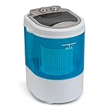 BluMill Mini Toplader Waschmaschine, mit Schleuder, Camping Waschmaschine bis zu 3 KG, Klein Und Handlich mit Tragegriff