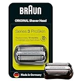 Braun Series 3 Elektrorasierer Scherkopf, ORIGINAL Ersatzscherteil vom Hersteller passend für Braun Herren Rasierer Series 3 ProSkin, 32B, schwarz, 1er Pack