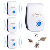 Ultraschall Schädlingsbekämpfer, 4 Stück Mückenschutz Ultraschall, Elektronische Moskitoschutz Pest Control Repeller Innenräume für Mäuse Moskito Kakerlake Spinnen