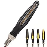 Kardne 4 Pcs Motorrad LED Blinker, Lauflicht Laufeffekt, Mini 12 LED Blinker Sequentiell Lauflicht, Universal 12V Lauflichtblinker, Super Hell Wasserdicht Kontrollleuchten Blinkleuchten