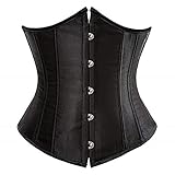 KUOSE Damen Waist Cincher Unterbrust Korsage Korsett Shaper Body Bauchweg Corsage Übergrößen (Schwarz, 40-42)
