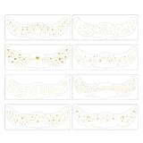 8 Stück Glitzer Gesicht Sommersprossen Tattoo, Glänzendes Goldfolien Gesichtsmake-up, Festival Freckles, Henna Freckles Tattoo Folie