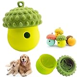 SLAUNT Interaktives Hundespielzeug, abnehmbare Welpenbehandlung, Dosierung für saubere Zähne, natürliches Silikon, Kauspielzeug für langsames Essen, Ball, Welpen, mittelgroße Hundespielzeuge (Hellgrün