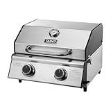 TAINO PLATINUM COMPACT Tischgrill 2 Brenner Gasgrill Edelstahl Kompakt Camping BBQ