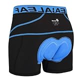 BALEAF Fahrradhose Herren Radunterhose Gepolstert Radlerhose Gepolstert Fahrrad Unterhosen Radhose Kurz Radlerunterhose Fahrradbekleidung Blau XL