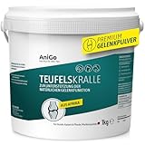 AniGo Teufelskralle für Hunde, Katzen & Pferde 1kg - Teufelskrallenpulver, Teufelskrallenwurzel, Gelenkpulver, zur Unterstützung agiler Gelenke und der Beweglichkeit