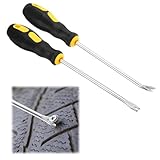 Metall Brecheisenwerkzeug,Werkzeug Zum Entfernen Von Heftern,Entfernung Werkzeuge Abzieher,Klammerentferner mit Tack Abzieher Werkzeug,Polster Konstruktion Nagelzieher,U-Spitze Nagelabzieher,2PC