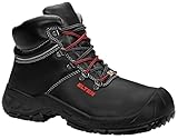 ELTEN Sicherheitsschuhe Renzo Mid ESD S3, Damen und Herren, Leder, Stahlkappe, leicht, robust 44, Schwarz