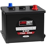 LANGZEIT Oldtimer Batterie 6V 77Ah Autobatterie Starterbatterie 6-Volt