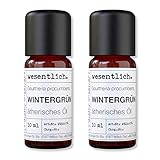 wesentlich. Wintergrünöl - ätherisches Öl - 100% naturrein (Glasflasche) - u.a. für Duftlampe und Diffuser (2x10ml)