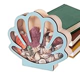 Generico Muschel-Ausstellungsbox, Holz-Etui, Tischdekoration, eleganter Organizer für Schmuck, kleiner Seestern, für Arbeitszimmer, Schlafzimmer, Schlafsaal, Wohnzimmer,