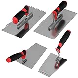KOTARBAU® Maurerkellen Set Edelstahl Kellen Set 4-teilig Mauerkelle Kelle Maurerkelle Spachtel Set Glättkelle Trockenbau Spachtelset zum Verputzen Werkzeug Fliesenkelle