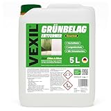VEXIL® Grünbelagentferner Konzentrat – entfernt Algen, Moos, Pilze & Flechten – für Stein, Holz, Wände, Markissen und mehr – 5L für bis zu 500 m² – frei von Chlor & Säuren – Made in Germany