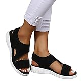 Sandalen Breite Füße Damen Leichte Orthopedische Sandals Schuhe Sommerschuhe Bequeme Flach Elegant Sandaletten Sandalen Sommer Barfuss Sandalette Damensandalen Schwarze Treckingsandalen