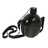 HONMEET Militärstil Wasserkanne aus Edelstahl und Robuster Tragbarer Outdoor Wasserbehälter für Camping Wandern und Reisen Praktische Trinkflasche im Vintage design Farbauswahl Zufällig
