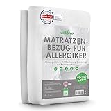 Welldora ǀ Premium Milbenbezug Matratzen 90x200x28 ǀ Fachärztlich getesteter Allergiker Matratzenschoner ǀ Anti Milben Encasing mit Reissverschluss ǀ Allergiker Bettwäsche