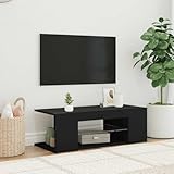 YuuSsea TV-Schrank mit RGB-LED-Beuchten, Schwarz, 90x39x30cm, Moderner Medienschrank aus Holzwerkstoff für Wohnzimmer, Robuster universal tv Stand