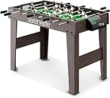 Serenelife Tischkicker Kinder & Erwachsene – Kickertisch mit gewichteten Kickers – Tischfussball für 4 Bälle für Kinder & Erwachsene ab 12 Jahren – robuster Fußball mit Stahlstangen für Zuhause