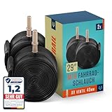 Alphatrail MTB Fahrradschlauch Rick 29 Zoll AV Autoventil 2X Set mit Mobilitätsgarantie I Kompatible Fahrradreifen Schwalbe, Continental, Conti, Maxxis, Onza, WTB, Michelin & Kenda