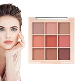 Lidschatten-Palette - Wasserdichte matte 9-Farben-Lidschatten-Palette,Schimmernde Glitzer-Make-up-Palette, Lidschatten-Make-up-Palette für Frauen und Mädchen
