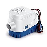 OurLeeme Bilgepumpen, 12V 1100GPH Automatische Bilgenpumpe Marine Tauch Bilge Auto Silent Flüssigkeitspumpe Wasserpumpe für Boote, Teiche, Pools