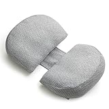 momcozy Tragbares Schwangerschaftskissen – W-förmiges Seitenschläferkissen für Rücken, Bauch & Hüfte, Verstellbares Reisekissen zur Schmerzlinderung für Schwangere