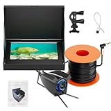 Honseadek 5-Zoll-Fischfinder mit Unterwasserkamera, 220°-Weitwinkel-HD-Display für Eisfischen plus Bootsangeln, IP67 Wasser, mit 100 m Erkennung (5.0IPSCAMERA20M)