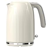 LONGDEEM Wasserkocher mit Upgrade Edelstahl Filter, BPA Frei, 1,7 Liter, Kettle mit blau LED, Trockenaufschutz, 2200 Watt, Schnelles Aufheizen