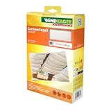 Windhager Sonnensegel für Seilspanntechnik, 270 x 140 cm, Weiß, Beschattung von Wintergarten und Terrasse, hoher UV-Schutz, 10874