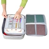 Feuerfeste Dokumentenbox – Dateispeicher-Organizer mit großem Fassungsvermögen | Hitzebeständige, sichere Tasche für Wertsachen, Zertifikate, Reisepässe, Papierkram, Laptop-Zubehör für das Heimbüro, t