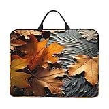 Laptoptasche, Motiv: Herbstblätter, 35,6 cm (14 Zoll), stoßfest, Computer-Tragetasche, Schutzhülle für Notebooks