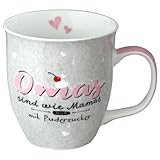 H:) PPY life Tasse mit Motiv 'Oma' | Kaffeetasse, Porzellan, 40 cl | Tasse mit Spruch, Geschenk Oma | 46125