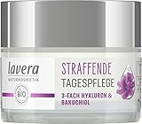 lavera Straffende Tagespflege - Tagescreme mit 3-fach Hyaluron & Bakuchiol - feuchtigkeitsspendende & straffende Hautpflege - Anti Aging - Naturkosmetik - vegan - Bio (1 x 50 ml)