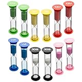 12 Stück Sanduhr Für Kinder Timer Farbige Sanduhren Set 30sec / 1min 2min 3min 5min 10min Kleine Timer Sanduhr, Sanduhren Set Für Kinder, Sanduhren, Sanduhr Kinder, Sanduhren Set, Home & Kids Room