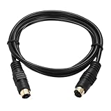 QUARKZMAN S Video Kabel 1m/3.3ft, Mini DIN 4 Pin S-Video Kabel Stecker auf Stecker Vergoldeter Anschluss Übertragung für TV-Empfänger Monitor S-VHS VCR DVD