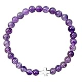 WRITWAA Schnur Schmuck Kristall Armband Armband Dehnbare Armbänder Armband Aus Kristallperlen Kristallarmbänder Armbänder Für Frauen Jade-armband Naturstein Violett